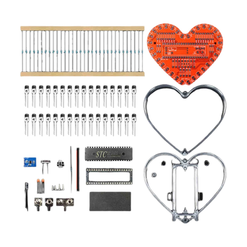 ●Soldering Practice Kit, Heart - đánh giá và giá Diy Electronics Project Kit